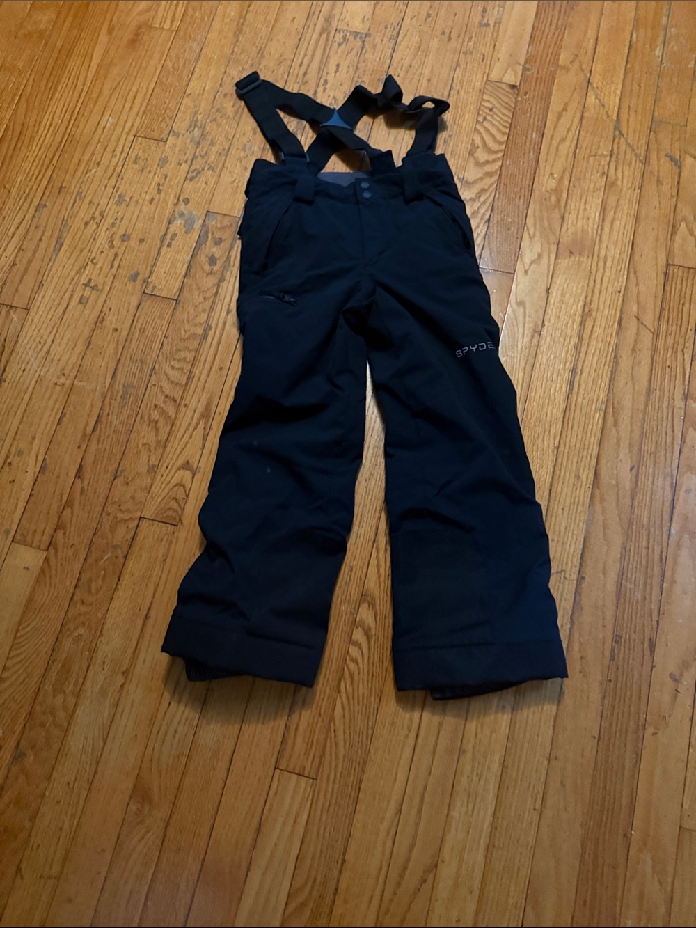 Spyder Kids Black Snow Pants with Adjustable Suspenders